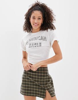 AE | AE High-Rise Plaid Mini Skirt商品图片,