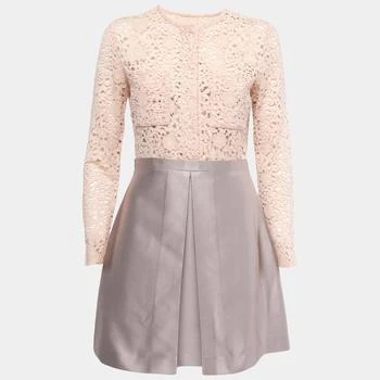 推荐Victoria Victoria Beckham Beige/Grey Lace Mini Dress M商品