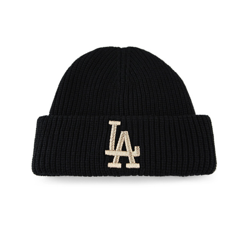 商品MLB | 【享贝家】MLB 洛杉矶道奇队 LA 针织毛线帽 男女同款 黑色 3ABNM0716-07GOS,商家xiangbeiguoji,价格¥163图片