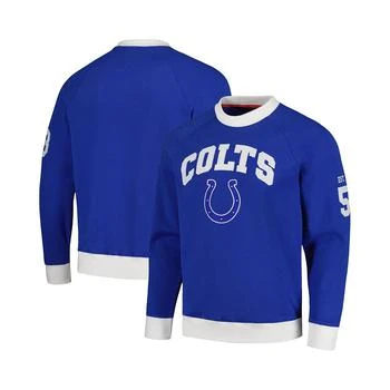 Tommy Hilfiger | Men's Royal, White Indianapolis Colts Reese Raglan Tri-Blend Pullover Sweatshirt 7.4折, 独家减免邮费