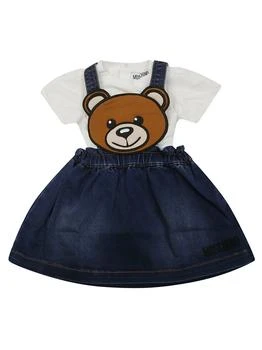 Moschino | Moschino Kids Teddy Bear Logo-Embroidered Skirt Set,商家Cettire,价格¥672