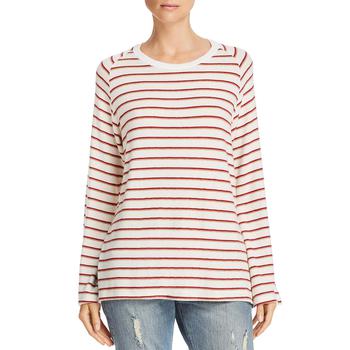 推荐LNA Clothing Womens Striped Bell Sleeves Pullover Sweater Beige M商品