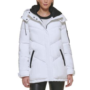 推荐Women's Long Puffer Jacket with Removeable Hood商品