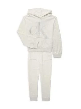 Calvin Klein | Girl’s 2-Piece Logo Fleece Hoodie & Jogger Set 5.4折