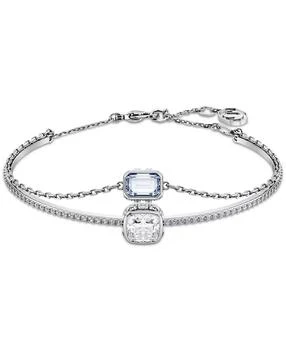 Swarovski | Silver-Tone Stilla Two-Row Bangle Bracelet,商家Macy's,价格¥1095