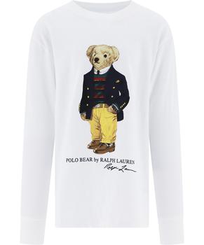 推荐Ralph Lauren Kids Polo Bear Print Long-Sleeve T-Shirt商品