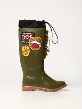 DSQUARED2 | Dook Dsquared2 Rubber Rain Boots with patch,商家GIGLIO.COM,价格¥3731