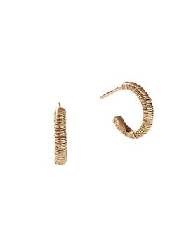 商品Filigree 18K Yellow Gold Small Hoop Earrings图片