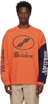 We11done | Orange Remake Long Sleeve T-Shirt商品图片,3.7折