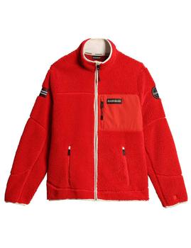 推荐Napapijri Yupik Full Zip Jacket - Red Poppy Colour: Red Poppy商品
