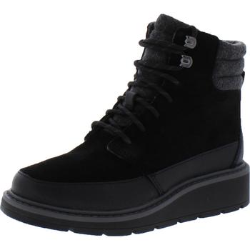 clarks女鞋鞋子, Clarks | Clarks Cloudsteppers Women's Ivery Jet Leather Suede Waterproof Ortholite Boots商品图片 3.1折