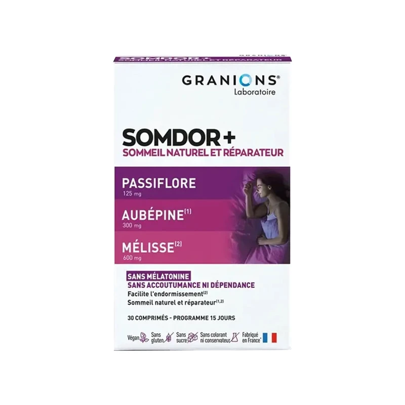 Granions | 格兰宁调节助眠褪黑素胶囊 30粒 调理睡眠障碍抗燥热,商家VP FRANCE,价格¥172