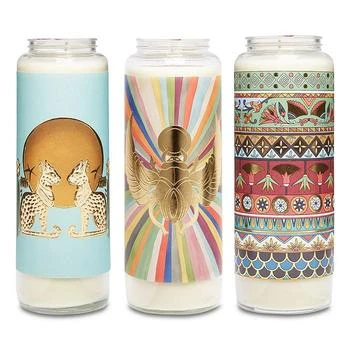 LA DOUBLE J | Unscented Pillar Candles, Set of 3,商家Bloomingdale's,价格¥1272