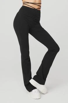 Alo | Airbrush High-Waist Cinch Flare Legging - Black,商家Alo yoga,价格¥621
