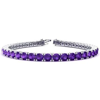 SSELECTS | 7 3/4 Carat Amethyst Tennis Bracelet In 14 Karat White Gold, 6 Inches,商家Premium Outlets,价格¥9450