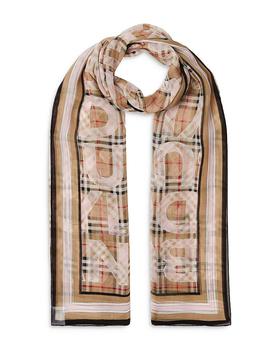 burberry围巾, Burberry | Vintage Check Logo Scarf商品图片 