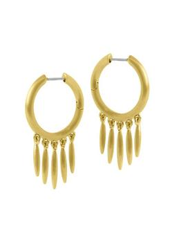 商品Sol 22K Gold-Plated Hoop Earrings图片