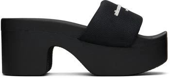 Alexander Wang | Black AW Platform Heeled Sandals,商家SSENSE HK,价格¥871