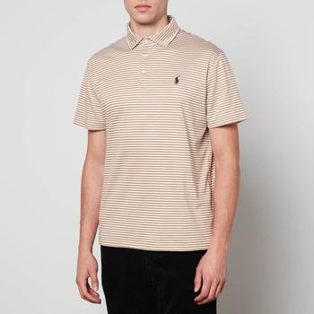 推荐Polo Ralph Lauren Men's Interlock Striped Polo Shirt - Montana Khaki/White商品