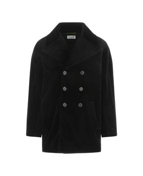 圣罗兰外套, Yves Saint Laurent | Logo Detailed Oversized Peacoat商品图片 