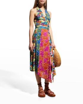推荐Asymmetric-Hem Floral Midi Slit Skirt商品