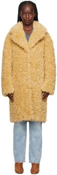 推荐Tan Camille Cocoon Faux-Fur Coat商品