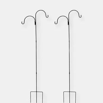 Sunnydaze Decor | 48" Durable Powder-Coated Steel Double Shepherd Hook Hanger Set of 2 84 IN,商家Verishop,价格¥247