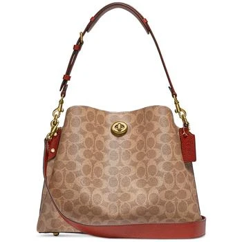 Coach | Signature Coated Canvas Willow Shoulder Bag with Convertible Straps,商家Macy's,价格¥2981