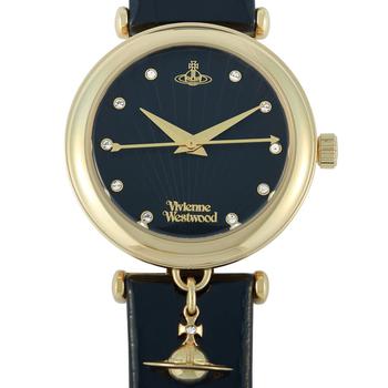 Vivienne Westwood | Trafalgar Quartz Crystal Black Dial Ladies Watch VV108BKBK商品图片,5折