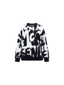 Alexander McQueen | ALEXANDER MCQUEEN 女士印花棉质圆领卫衣 710425-QZAGA-0909商品图片,独家减免邮费