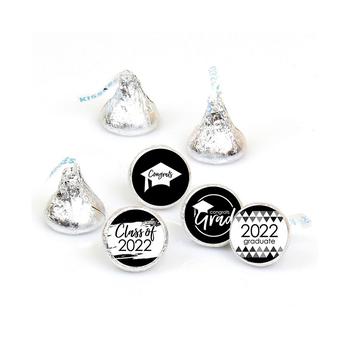 推荐Black & White Grad - Best is Yet to Come 2022 Grad Party Round Candy Sticker Favors - Labels Fit Hershey's Kisses 1 Sheet of 108商品