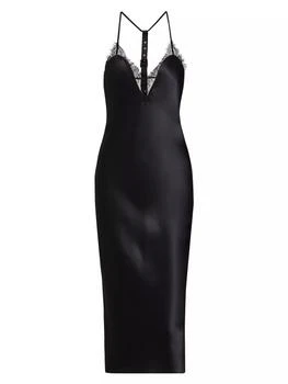 Fleur du Mal | Lace-Trimmed Silk Slip Dress,商家Saks Fifth Avenue,价格¥4602