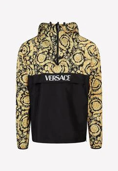 Versace | Barocco Print Paneled Windbreaker Jacket,商家Thahab,价格¥7967