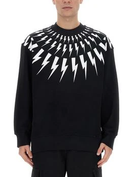 Neil Barrett | Neil Barrett Thunder Printed Crewneck Sweatshirt 6.4折