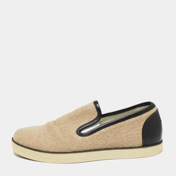 推荐Bottega Veneta Beige Jute Slip On Sneakers Size 40.5商品