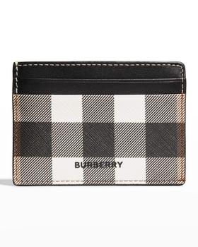 巴宝莉男包真假, Burberry | Men's Check & Leather Card Case商品图片 