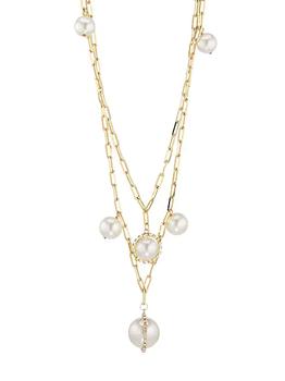 ROSANTICA, ROSANTICA | Goldtone, Faux Pearl & Crystal Necklace商品图片 4.3折