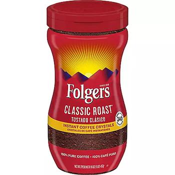 商品Folgers | Folgers Classic Roast Instant Coffee Crystals (16 oz.),商家Sam's Club,价格¥73图片