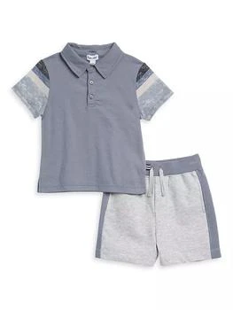 Splendid | Baby Boy's & Little Boy's Stormy Stripe Polo Shirt & Shorts Set,商家Saks Fifth Avenue,价格¥492