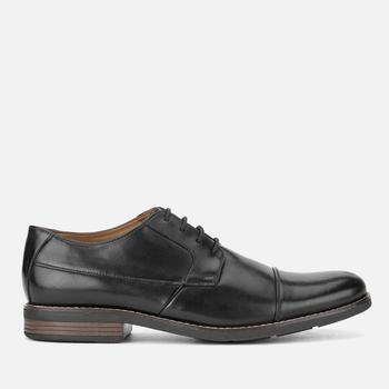 Clarks品牌, 商品英伦风商务正装皮鞋 休闲鞋  Men's Becken Cap Leather Derby Shoes - Black, 价格¥324图片
