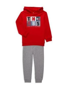 推荐​Little Boy’s 2-Piece Fleece Hoodie & Heathered Joggers Set商品