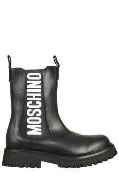 Moschino | Moschino Logo Print Chunky Boots 4.7折