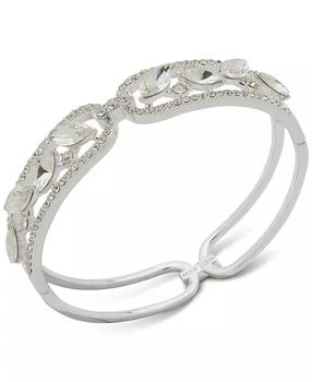 Anne Klein | Silver-Tone Crystal Oval Navette Stone Hinge Boxed Bracelet,商家Macy's,价格¥144