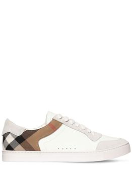burberry鞋新款, Burberry | New Reeth Check Canvas & Leather Sneaker商品图片 