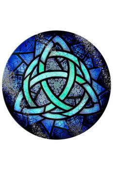 推荐Grindstore Triquetra Stained Glass Chopping Board (Blue) (One Size)商品