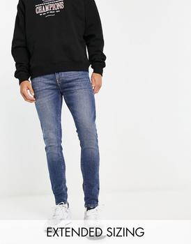 ASOS | ASOS DESIGN power stretch jeans in dark wash blue商品图片,