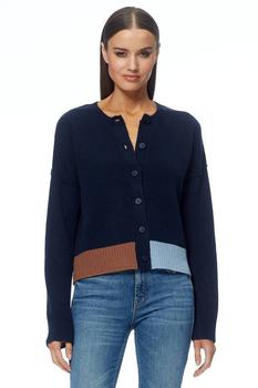 360 Cashmere北京, 360 Cashmere | 360 Cashmere Crystal Cardigan - Blue商品图片 6.4折