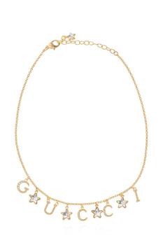 Gucci | Gucci Embellished Logo Star Charm Necklace商品图片,