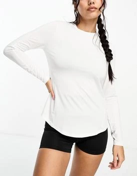 ASOS | ASOS 4505 all sports long sleeve active top in white 独家减免邮费