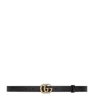 商品Gucci | Leather Double G Pearl Belt,商家Harrods,价格¥3339图片